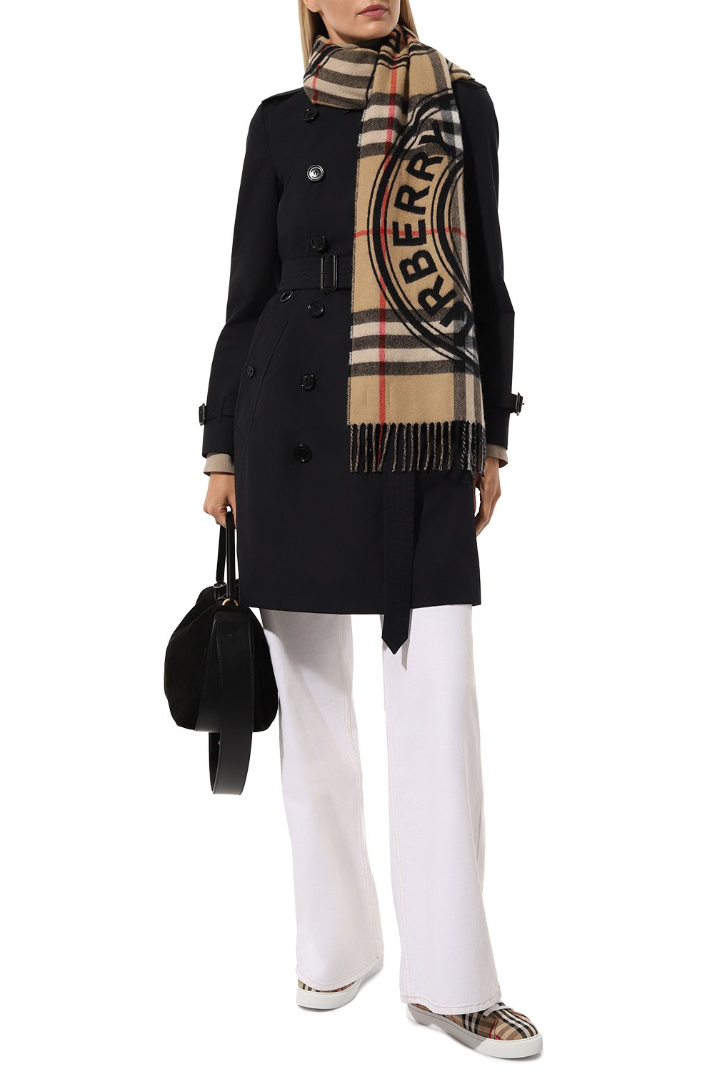 Кашемировый шарф BURBERRY бежевого цвета по цене 59950 руб., арт. 8059391, фото 2 Кашемировый шарф BURBERRY, арт. 8059391, фото 2