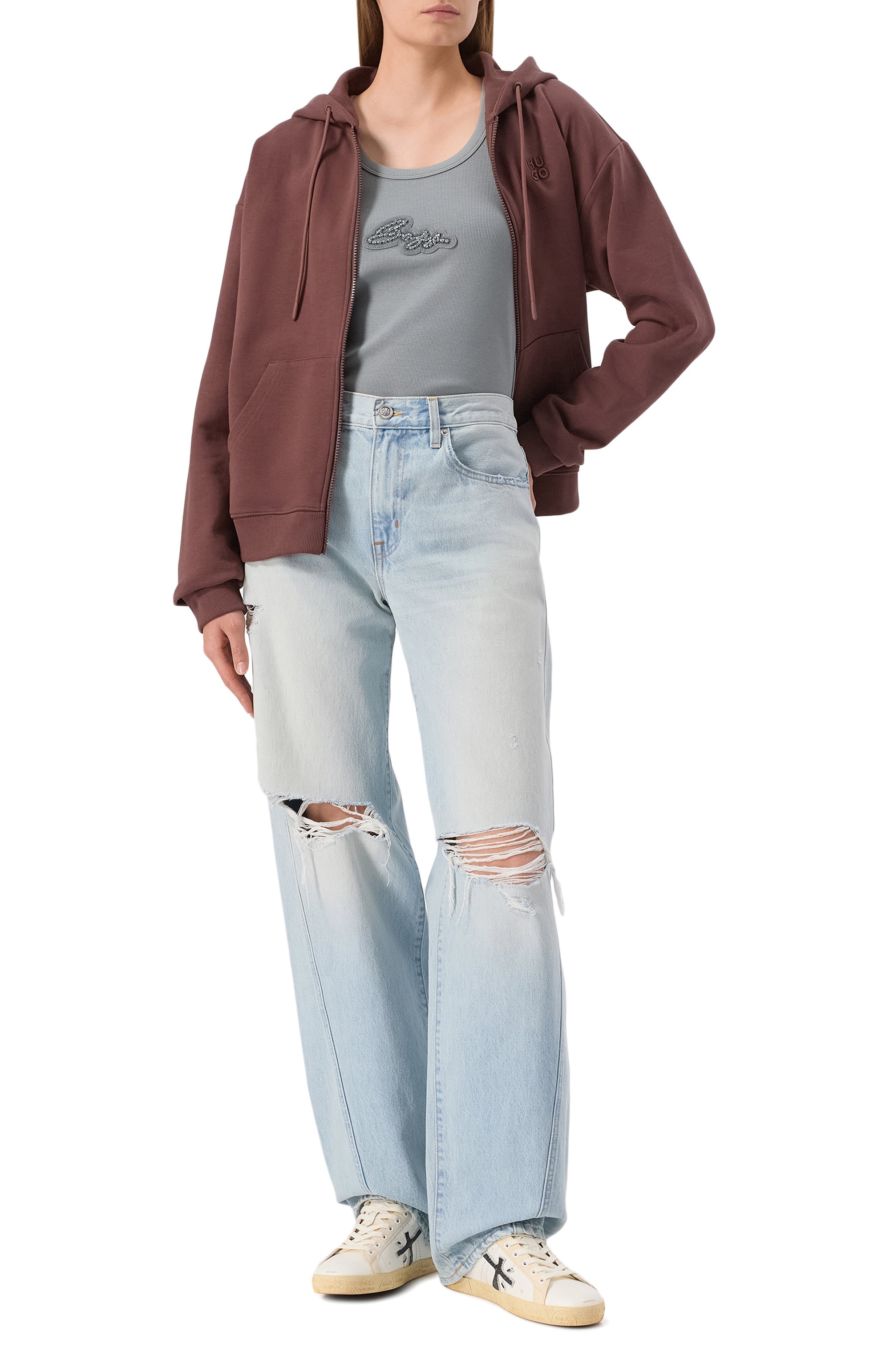 Хлопковая толстовка HUGO, арт. 50535240, фото 2