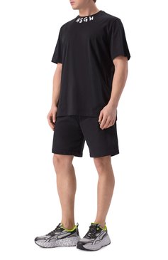 Мужская хлопковая футболка MSGM черного цвета, арт. 3840MM102/257002 | Фото 2 (Материал внешний: Хлопок; Длина (для топов): Стандартные; Рукава: Короткие; Принт: С принтом; Стили: Спорт-шик; Мужское Кросс-КТ: Футболка-одежда)