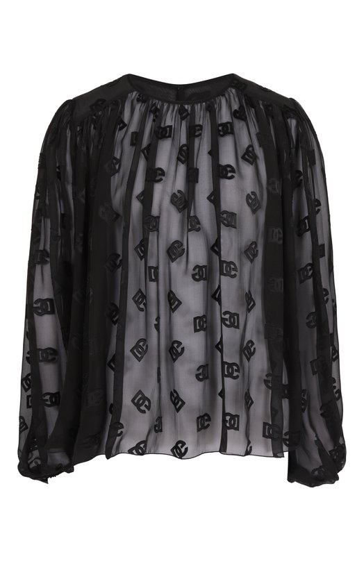 Шелковая блузка Dolce & Gabbana F7AD3T/FJTBR Чёрный F7AD3T/FJTBR