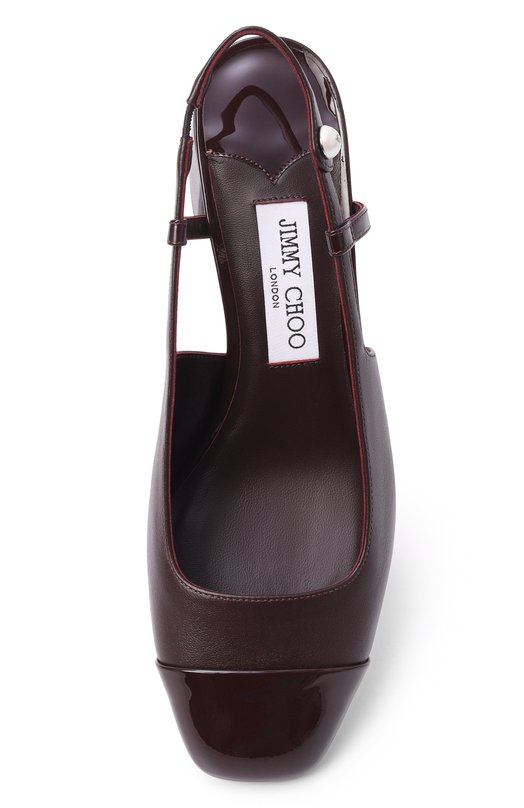 Кожаные туфли Elisa 45 Jimmy Choo ELISASB45PTZ Бордовый  ELISASB45PTZ Фото 6