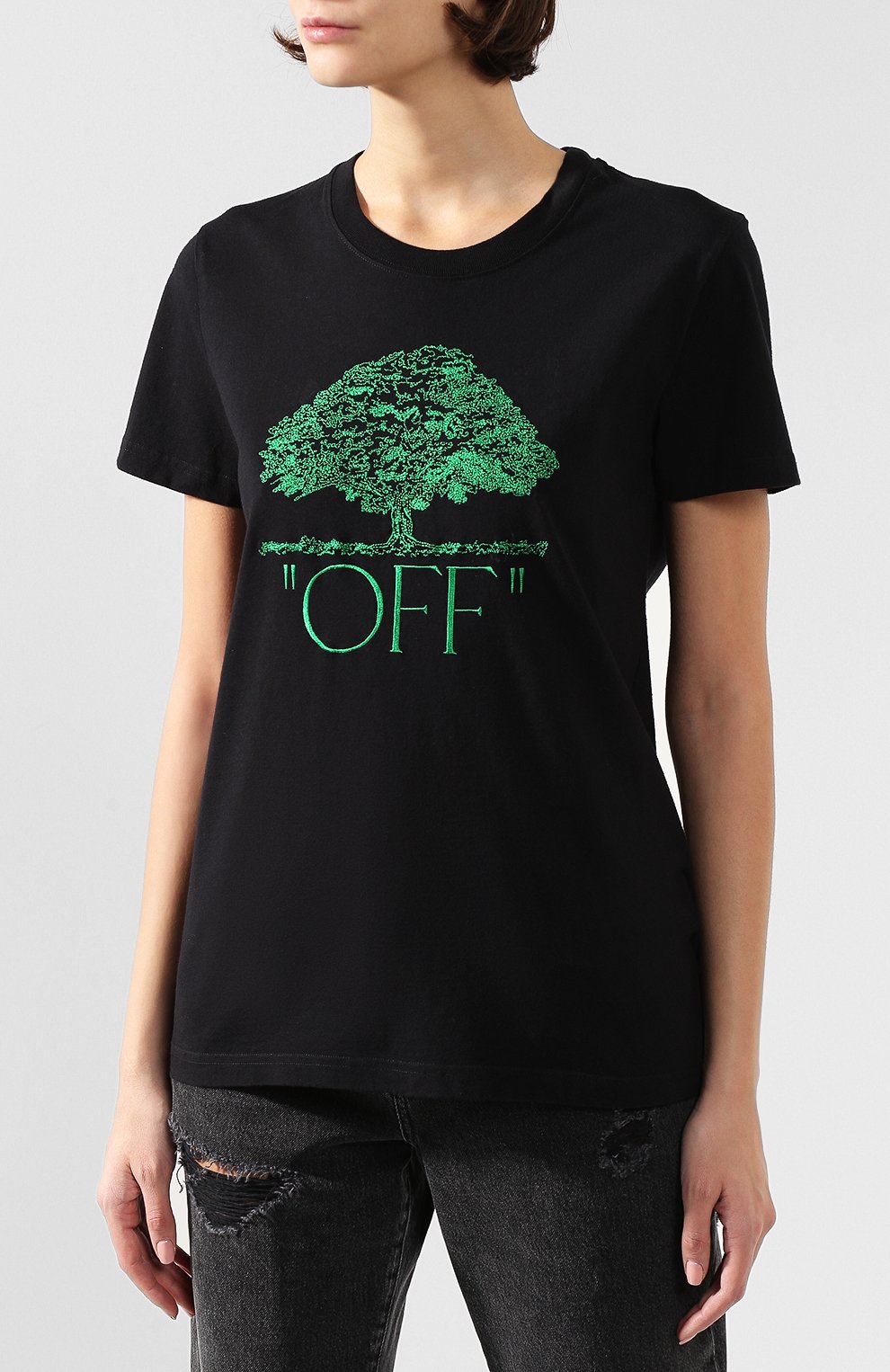 Хлопковая футболка OFF-WHITE, арт. 0WAA049F19B070681040, фото 3