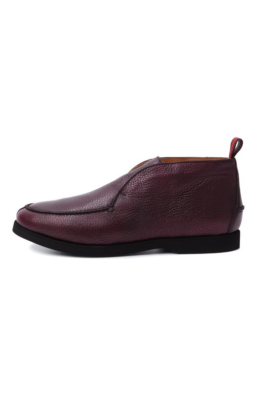 Кожаные ботинки Kiton USSA105N0012609 Бордовый  USSA105N0012609 Фото 4