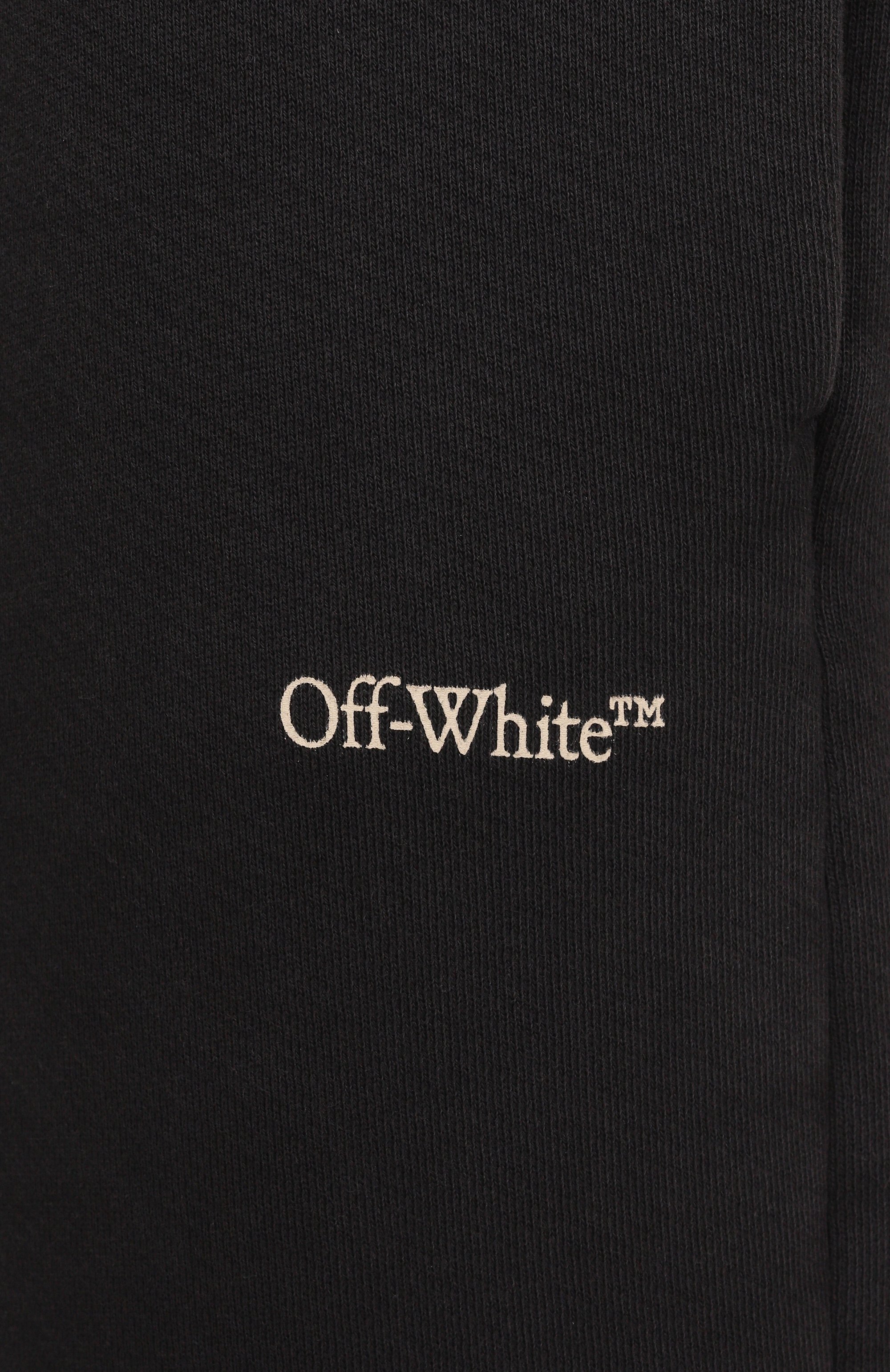 Хлопковые брюки OFF-WHITE черного цвета по цене 78600 руб., арт. 0MCH054S25FLE004, фото 6 Хлопковые брюки OFF-WHITE, арт. 0MCH054S25FLE004, фото 6