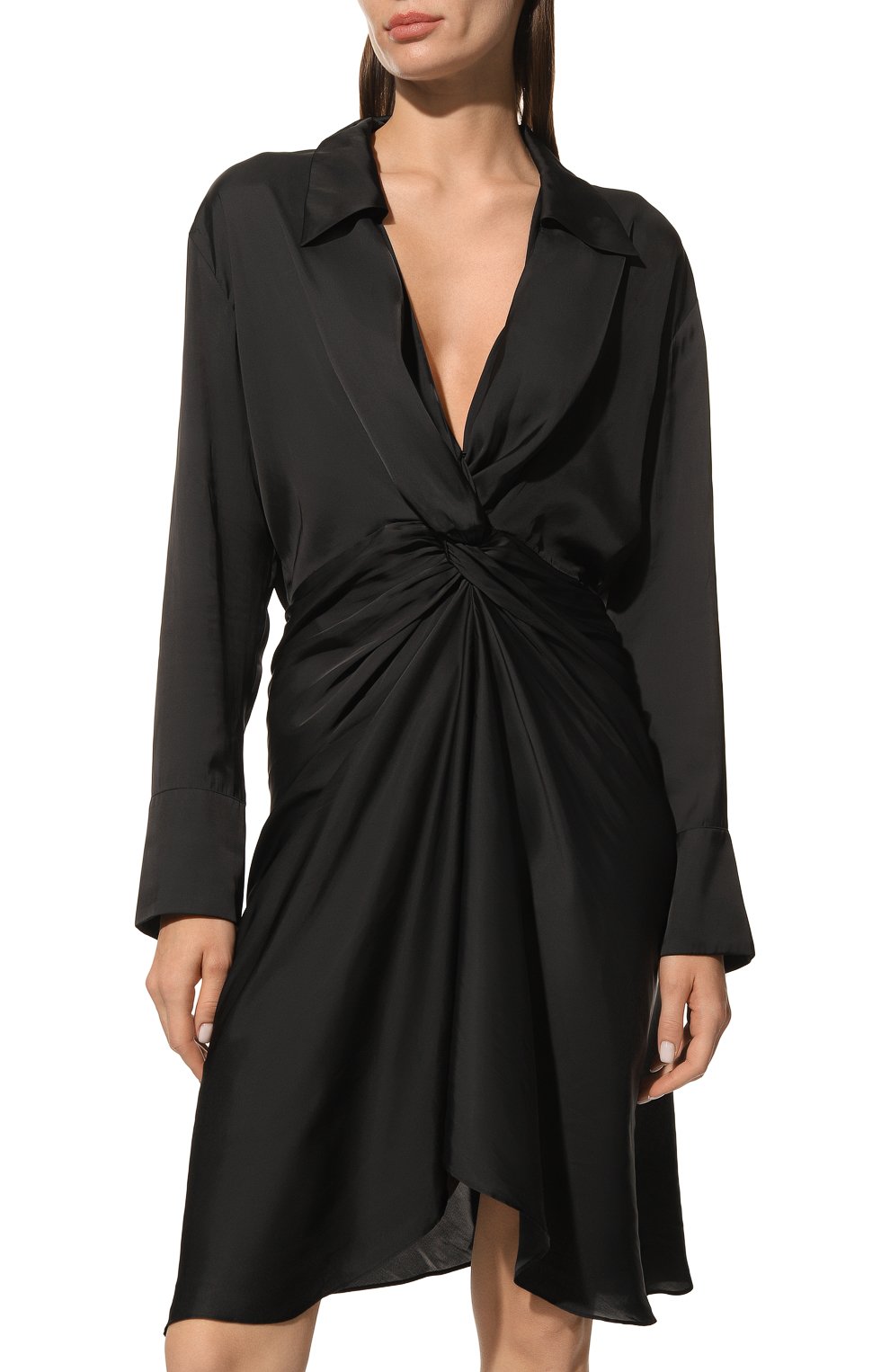 Атласное платье ZADIG AND VOLTAIRE черного цвета по цене 52150 руб., арт. WWDR00023, фото 3 Атласное платье ZADIG AND VOLTAIRE, арт. WWDR00023, фото 3