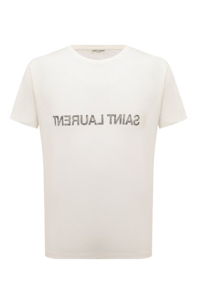 Мужская хлопковая футболка SAINT LAURENT, арт. 663278/Y37AW