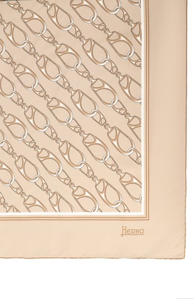 Шелковый платок HERNO бежевого цвета по цене 38300 руб., арт. F0ULARD90/15030, фото 4 Шелковый платок HERNO, арт. F0ULARD90/15030, фото 4