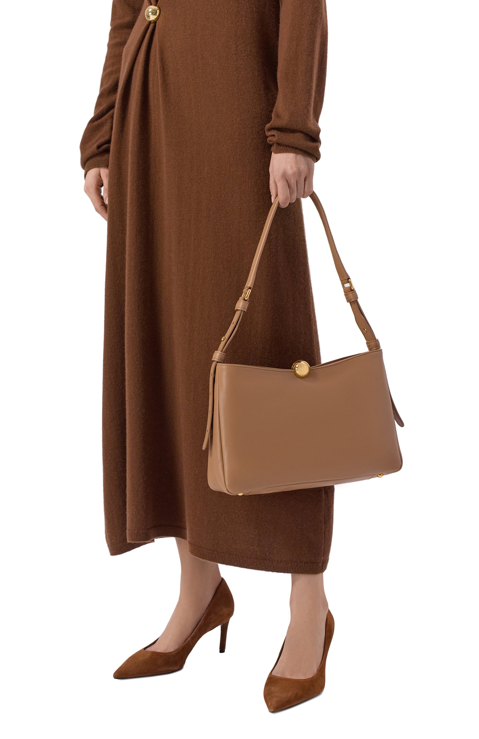 Сумка furla sfera soft medium FURLA темно-бежевого цвета по цене 42500 руб., арт. WB01403/BX3168, фото 2 Сумка furla sfera soft medium FURLA, арт. WB01403/BX3168, фото 2