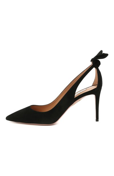 Замшевые туфли bow tie 85 AQUAZZURA, арт. DENMIDP0-SUE-000, фото 3