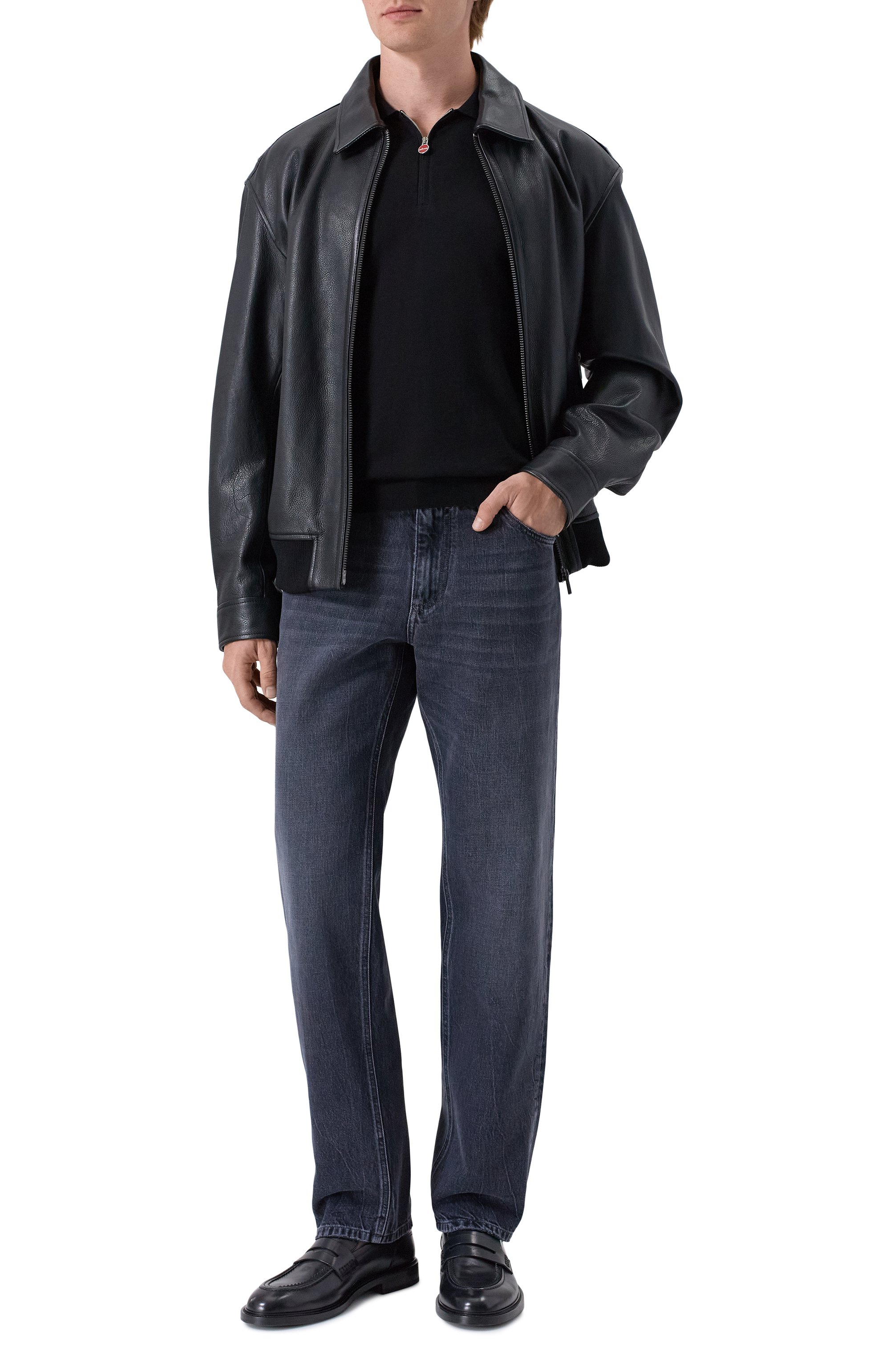 Хлопковое поло KITON черного цвета по цене 133500 руб., арт. UMKX33ZK5, фото 2 Хлопковое поло KITON, арт. UMKX33ZK5, фото 2