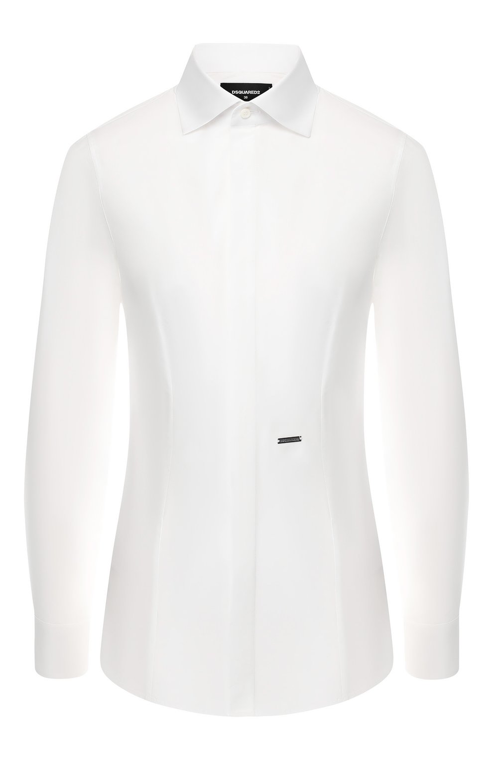 Хлопковая рубашка DSQUARED2 белого цвета по цене 41900 руб., арт. S75DL0621/S42381, фото 1 Хлопковая рубашка DSQUARED2, арт. S75DL0621/S42381, фото 1