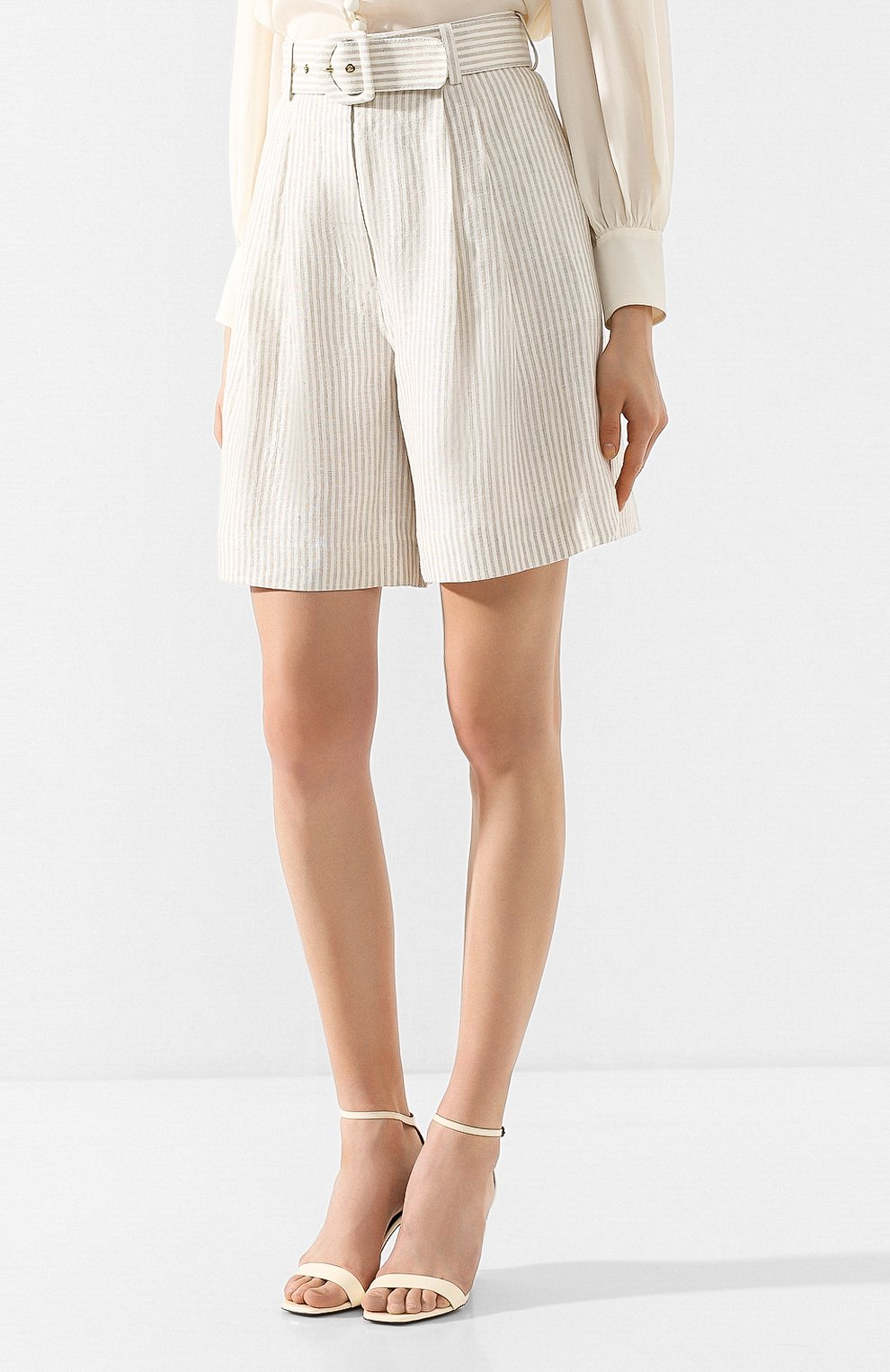 Льняные шорты ZIMMERMANN бежевого цвета по цене 61550 руб., арт. 7555PSUP, фото 3 Льняные шорты ZIMMERMANN, арт. 7555PSUP, фото 3