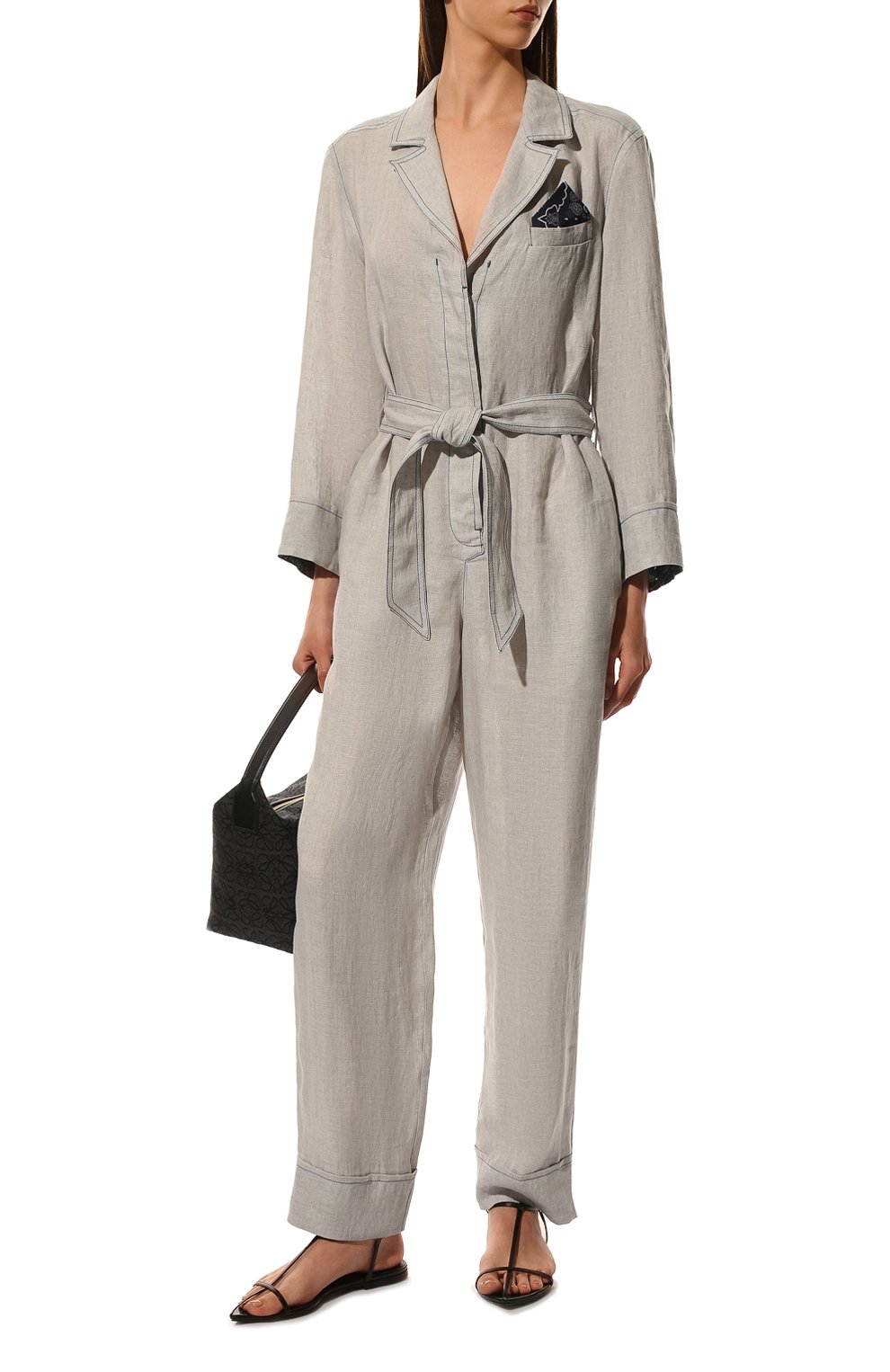 Льняной комбинезон EMPORIO ARMANI, арт. 3L2DA1/2NF8Z, фото 2