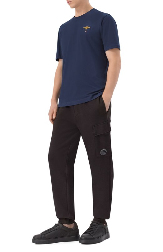 Хлопковая футболка Aeronautica Militare TS1580UJ00372 Синий  TS1580UJ00372 Фото 2