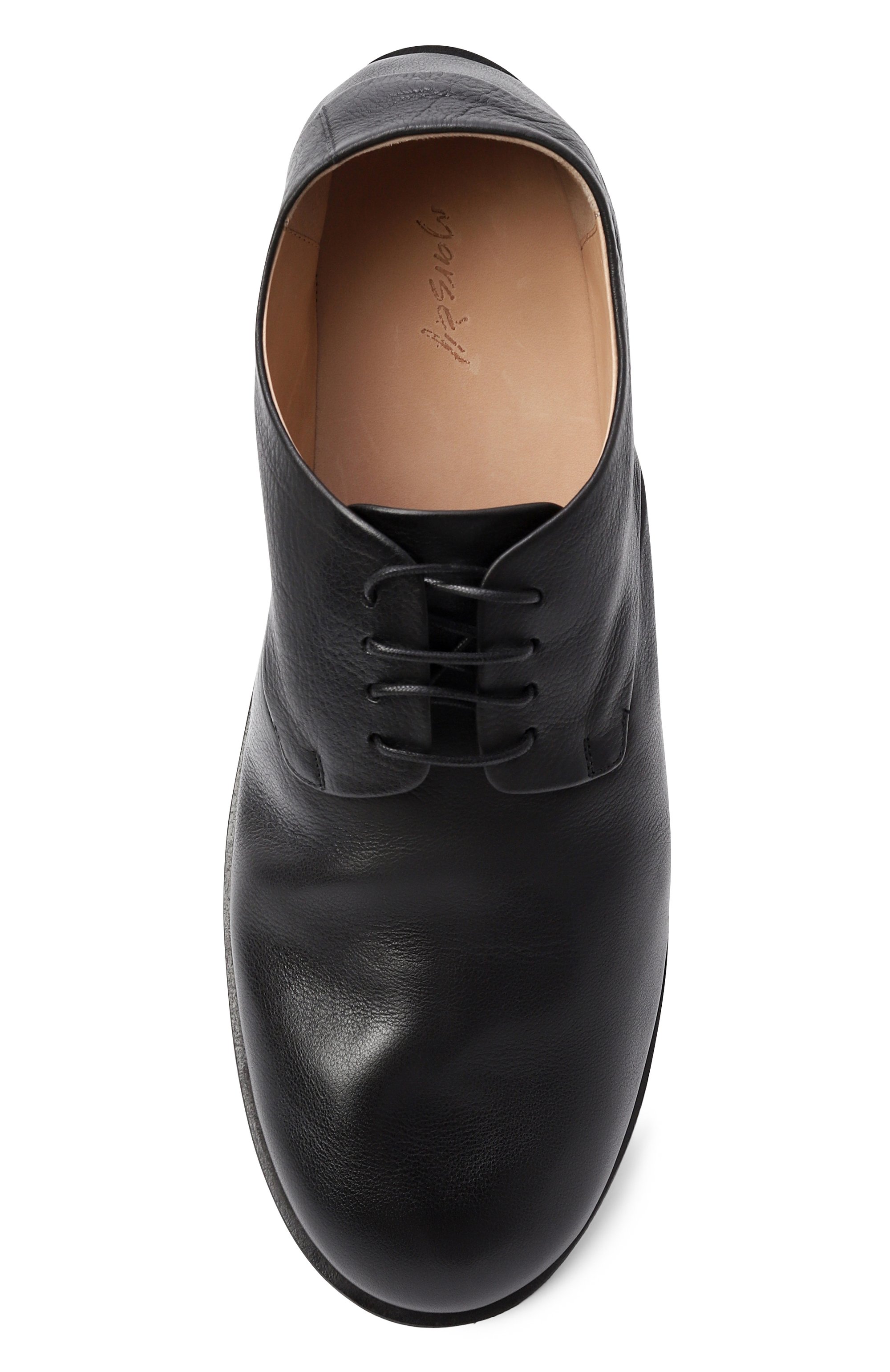 Кожаные дерби stucco MARSELL черного цвета по цене 106500 руб., арт. MM4677/P091, фото 6 Кожаные дерби stucco MARSELL, арт. MM4677/P091, фото 6