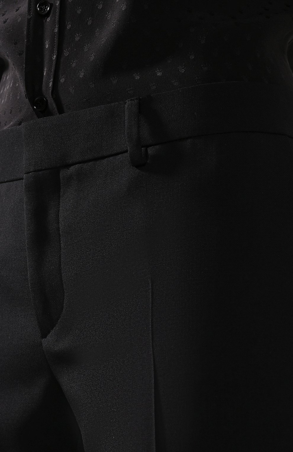 Укороченные шерстяные брюки со стрелками SAINT LAURENT, арт. 531499/Y404W, фото 5