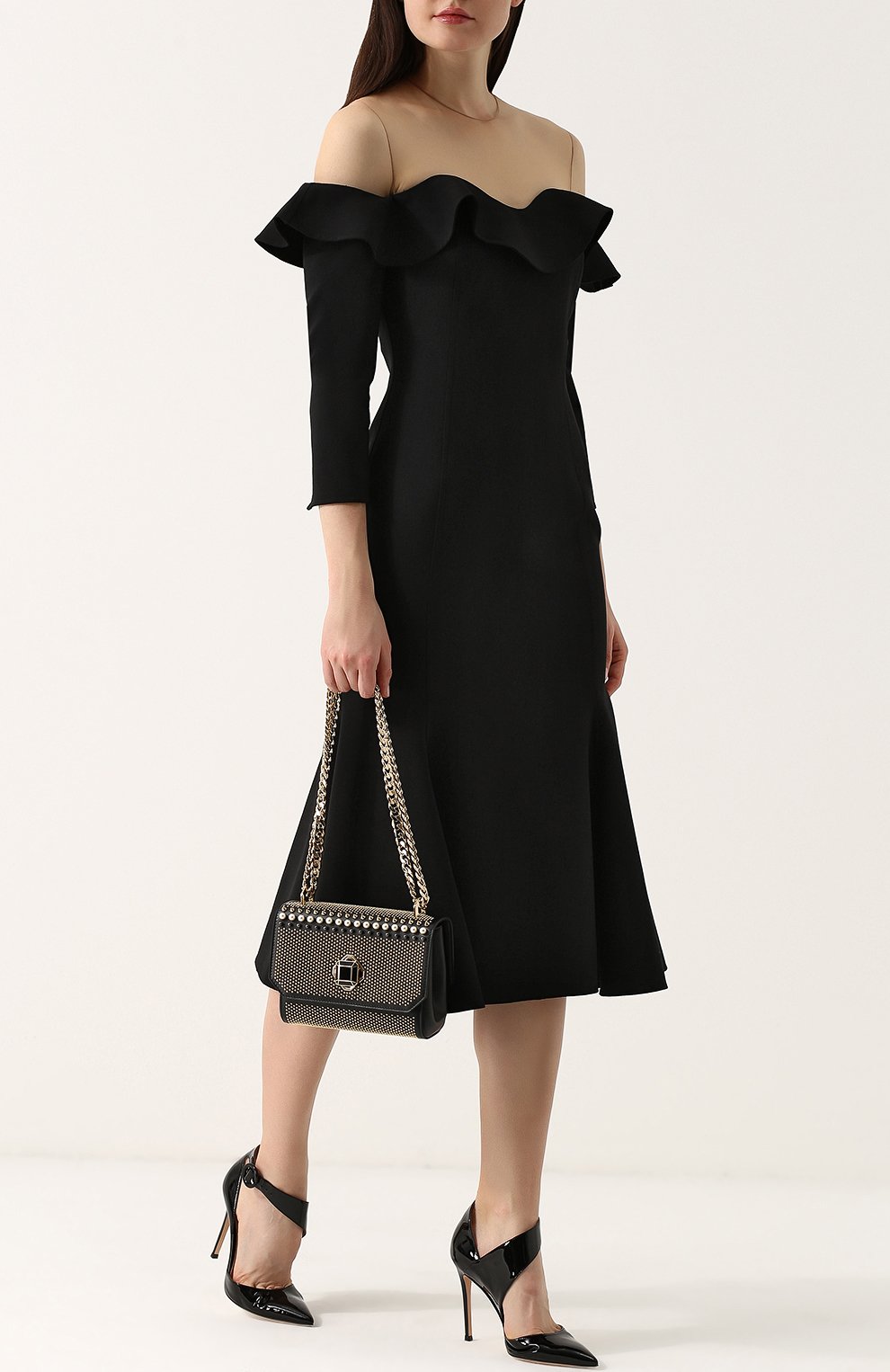 Сумка из кожи с металлической отделкой ELIE SAAB, арт. 93319, фото 2