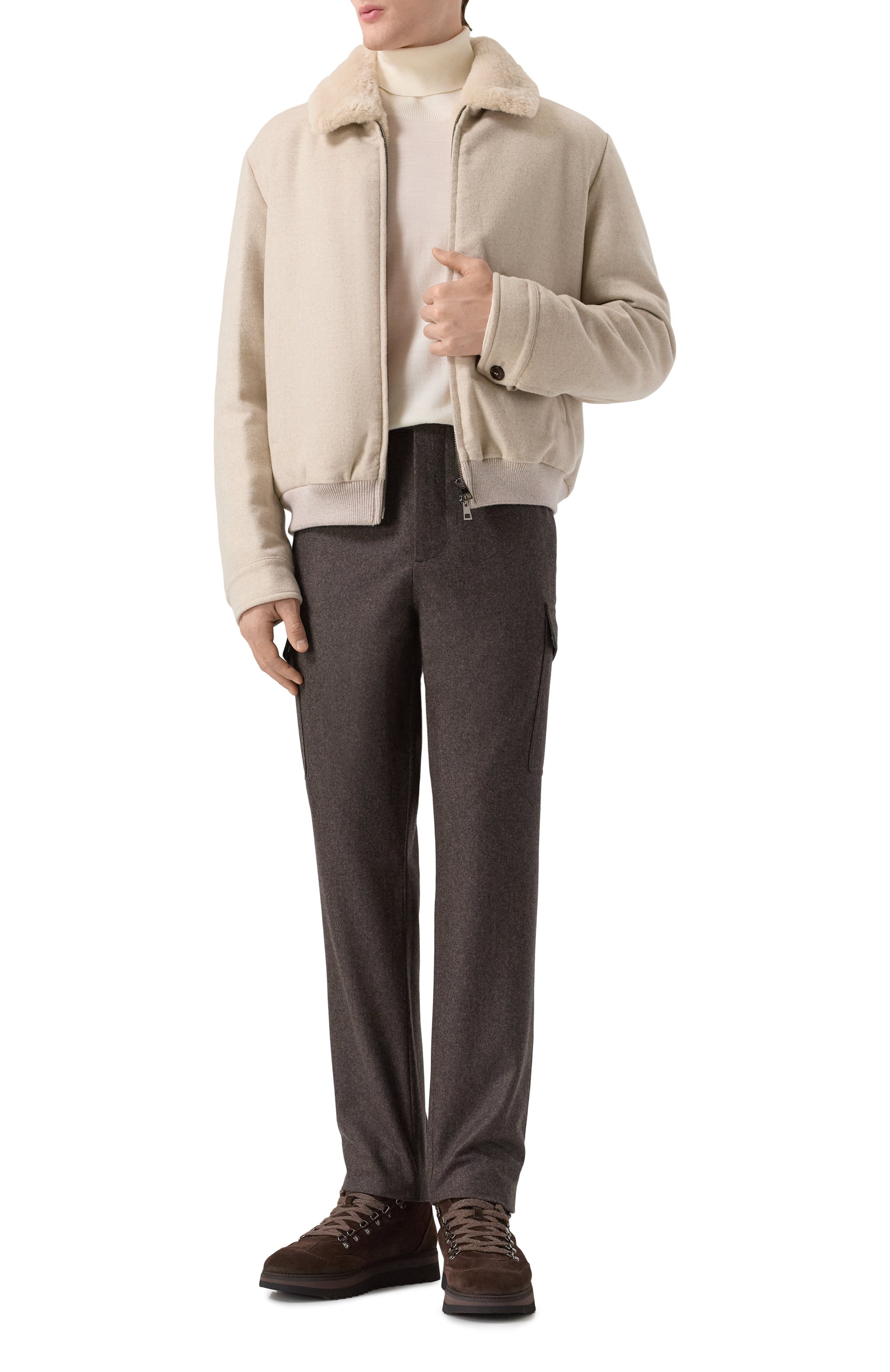 Бомбер с подкладкой из овчины ANDREA CAMPAGNA, арт. 25U029-DB1CNX, фото 2