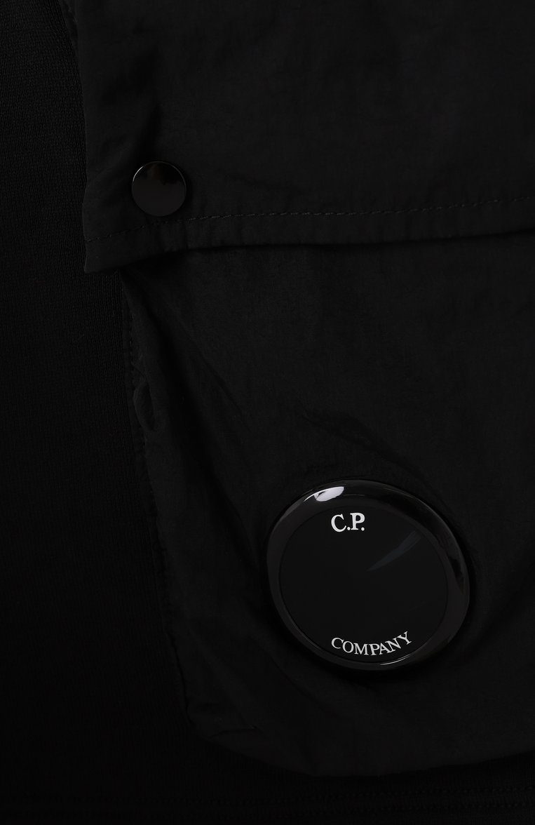 Детские хлопковые шорты-карго C.P. COMPANY черного цвета, арт. CUQ00E/LCA69/10-14 | Фото 3 (Материал сплава: Проставлено; Нос: Не проставлено; Случай: Повседневный; Материал внешний: Хлопок; Ростовка одежда: 10 - 11 лет | 140 - 146см, 13 - 15 лет | 158 см, 16 лет | 164 см)