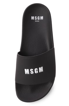 Женские шлепанцы MSGM черного цвета, арт. 3841MDS208/864 | Фото 6 (Подошва: Платформа; Материал сплава: Проставлено; Драгоценные камни: Проставлено; Материал внешний: Резина)