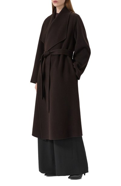 Шерстяное пальто IVY OAK темно-коричневого цвета по цене 65550 руб., арт. I0111048/CARRIE R0SE_, фото 3 Шерстяное пальто IVY OAK, арт. I0111048/CARRIE R0SE_, фото 3