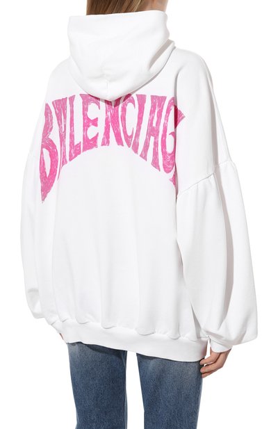 Хлопковое худи BALENCIAGA белого цвета по цене 181000 руб., арт. 761458/TPVM1, фото 4 Хлопковое худи BALENCIAGA, арт. 761458/TPVM1, фото 4