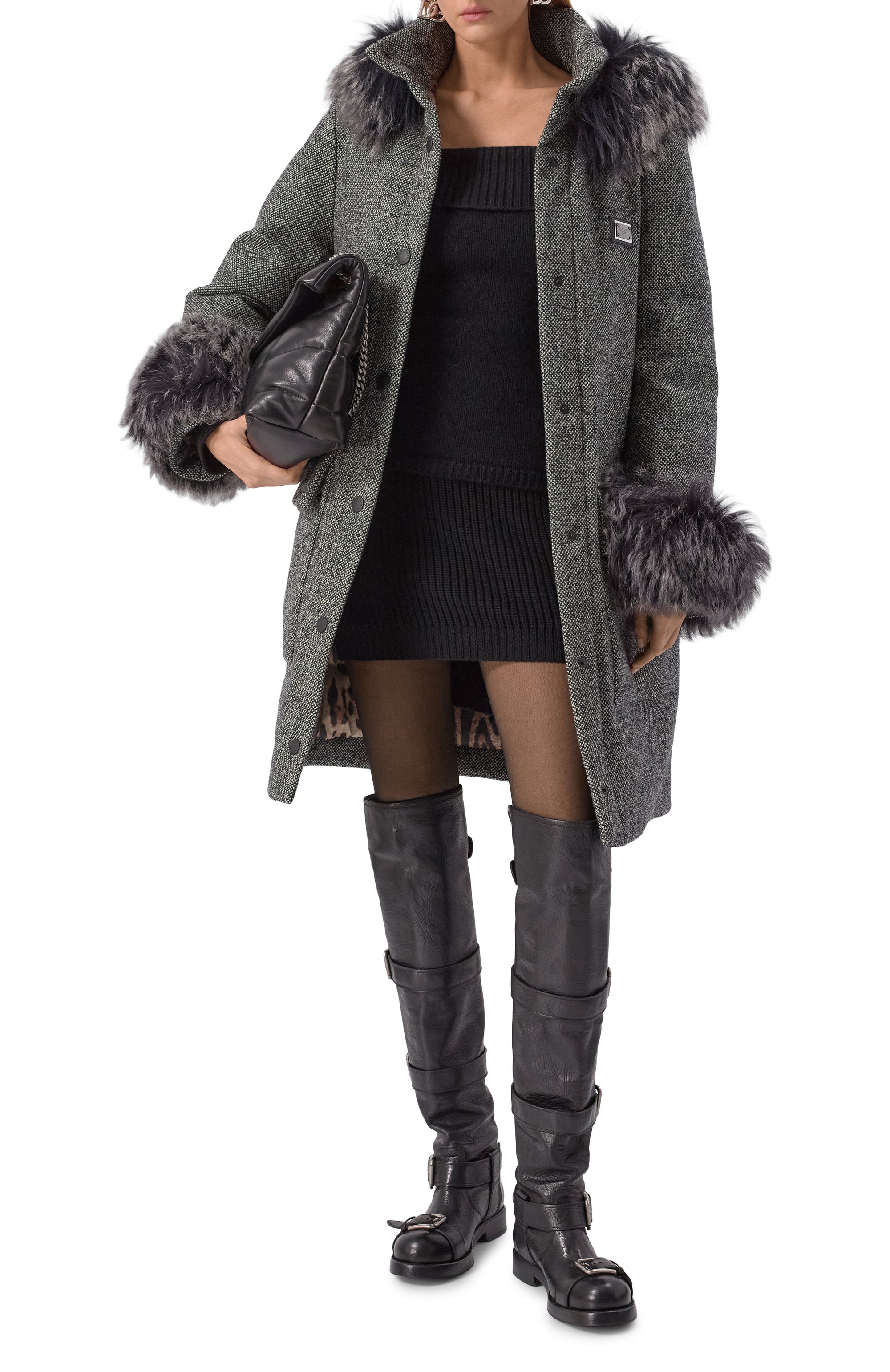 Шерстяной пуховик DOLCE & GABBANA, арт. F9S84T/FMZAU, фото 2