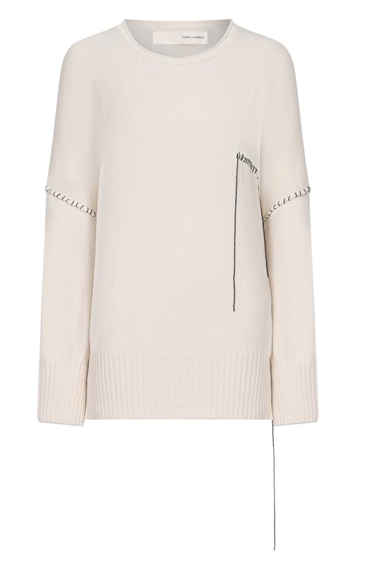 Пуловер из лиоцелла и хлопка Isabel Benenato DK410S26 Кремовый DK410S26