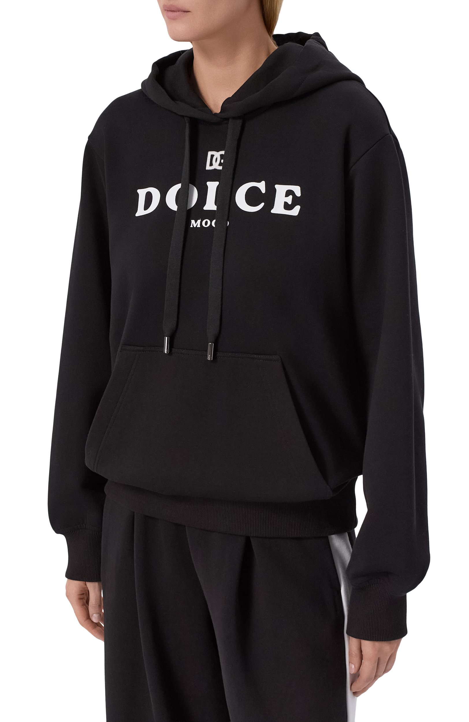 Хлопковое худи DOLCE & GABBANA черного цвета по цене 89950 руб., арт. F9U75Z/HU7P4, фото 3 Хлопковое худи DOLCE & GABBANA, арт. F9U75Z/HU7P4, фото 3