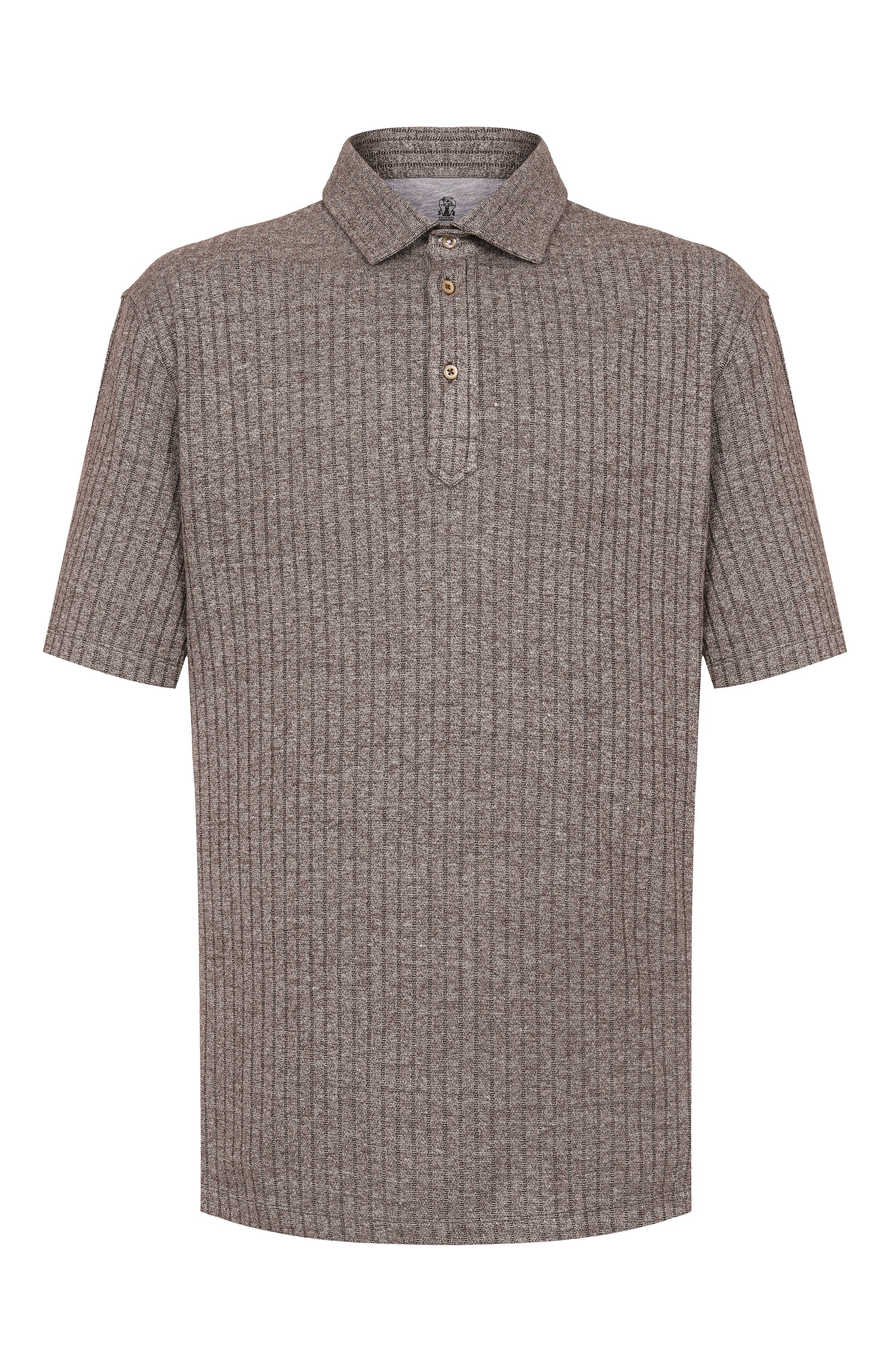 Поло изо льна и хлопка BRUNELLO CUCINELLI, арт. MW8653936, фото 1