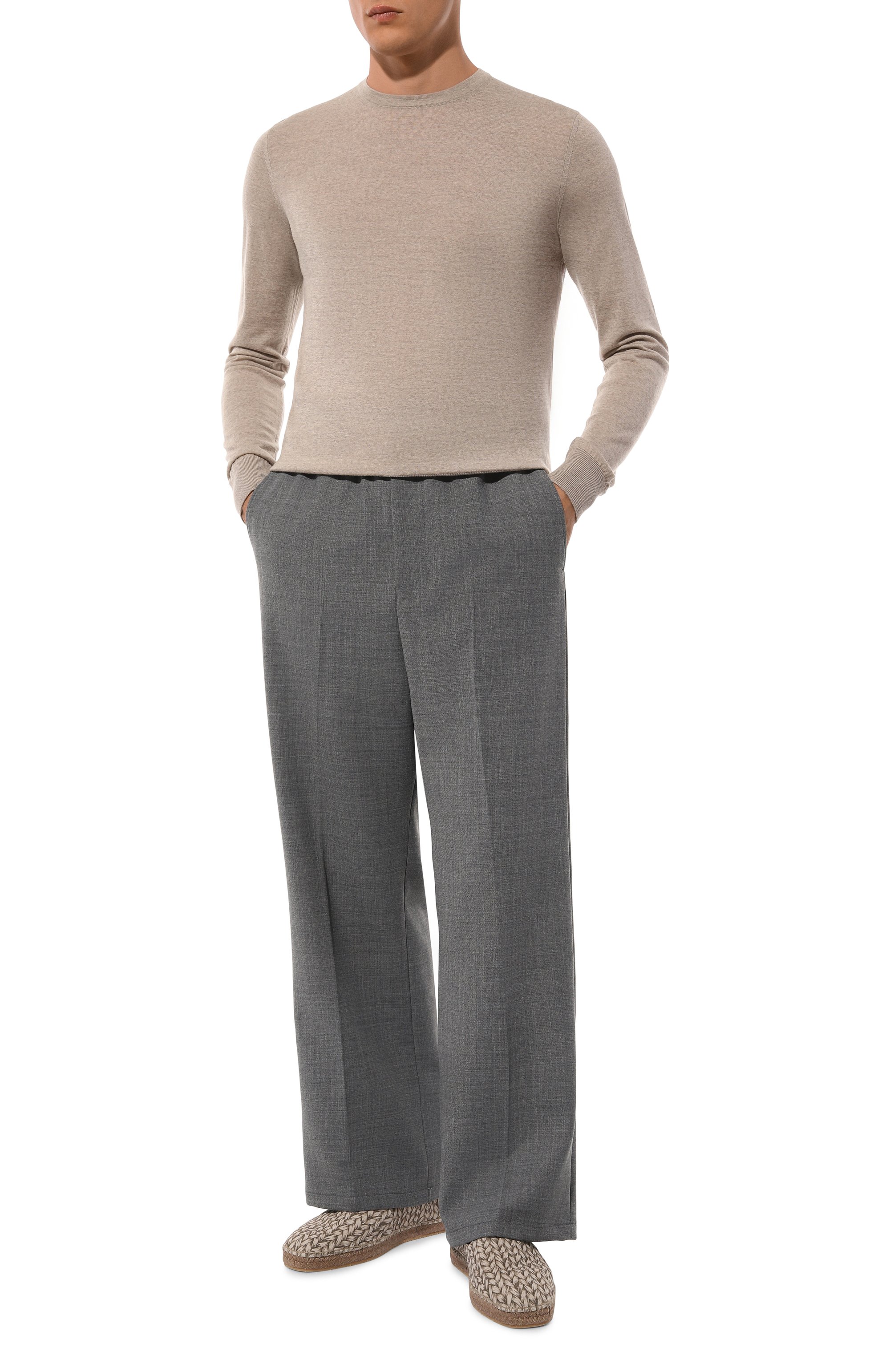 Замшевые эспадрильи GIORGIO ARMANI бежевого цвета по цене 76800 руб., арт. X2S030/XR124, фото 2 Замшевые эспадрильи GIORGIO ARMANI, арт. X2S030/XR124, фото 2