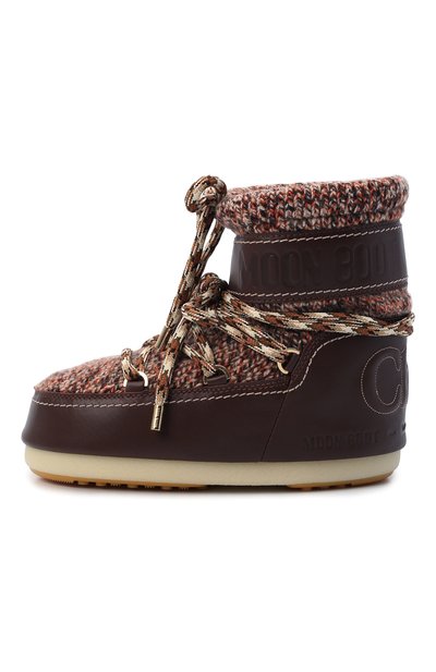 Комбинированные сапоги chloé x moon boot  CHLOÉ, арт. CHC21W534W0, фото 4