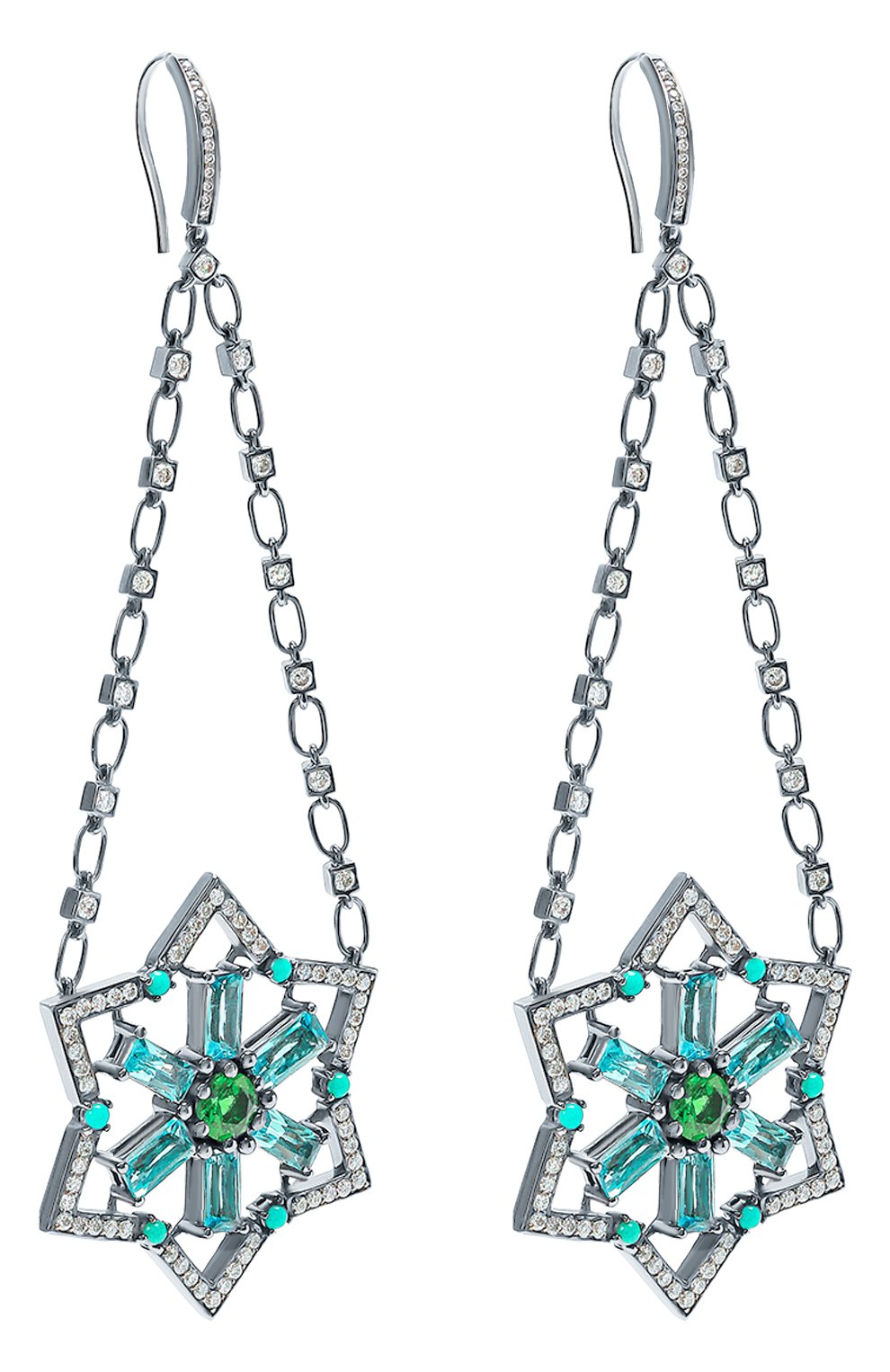 Серьги NIKOS KOULIS бесцветного цвета по цене 1345500 руб., арт. NE77098, фото 2 Серьги NIKOS KOULIS, арт. NE77098, фото 2