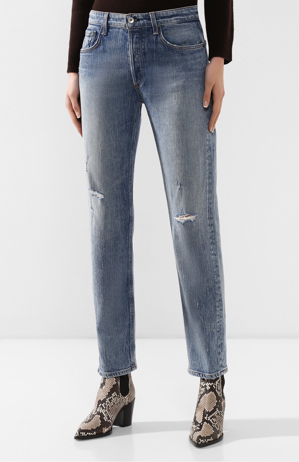 Джинсы RAG AND BONE синего цвета по цене 29350 руб., арт. WDD19F2532I9NS, фото 3 Джинсы RAG AND BONE, арт. WDD19F2532I9NS, фото 3