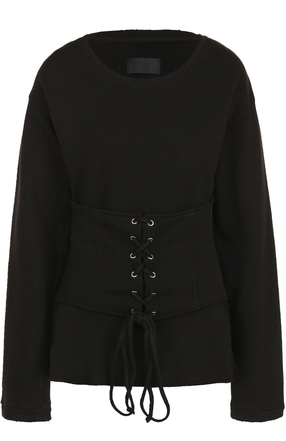 Хлопковый пуловер с круглым вырезом и шнуровкой RTA, арт. WF7KS-828N0IR, фото 1