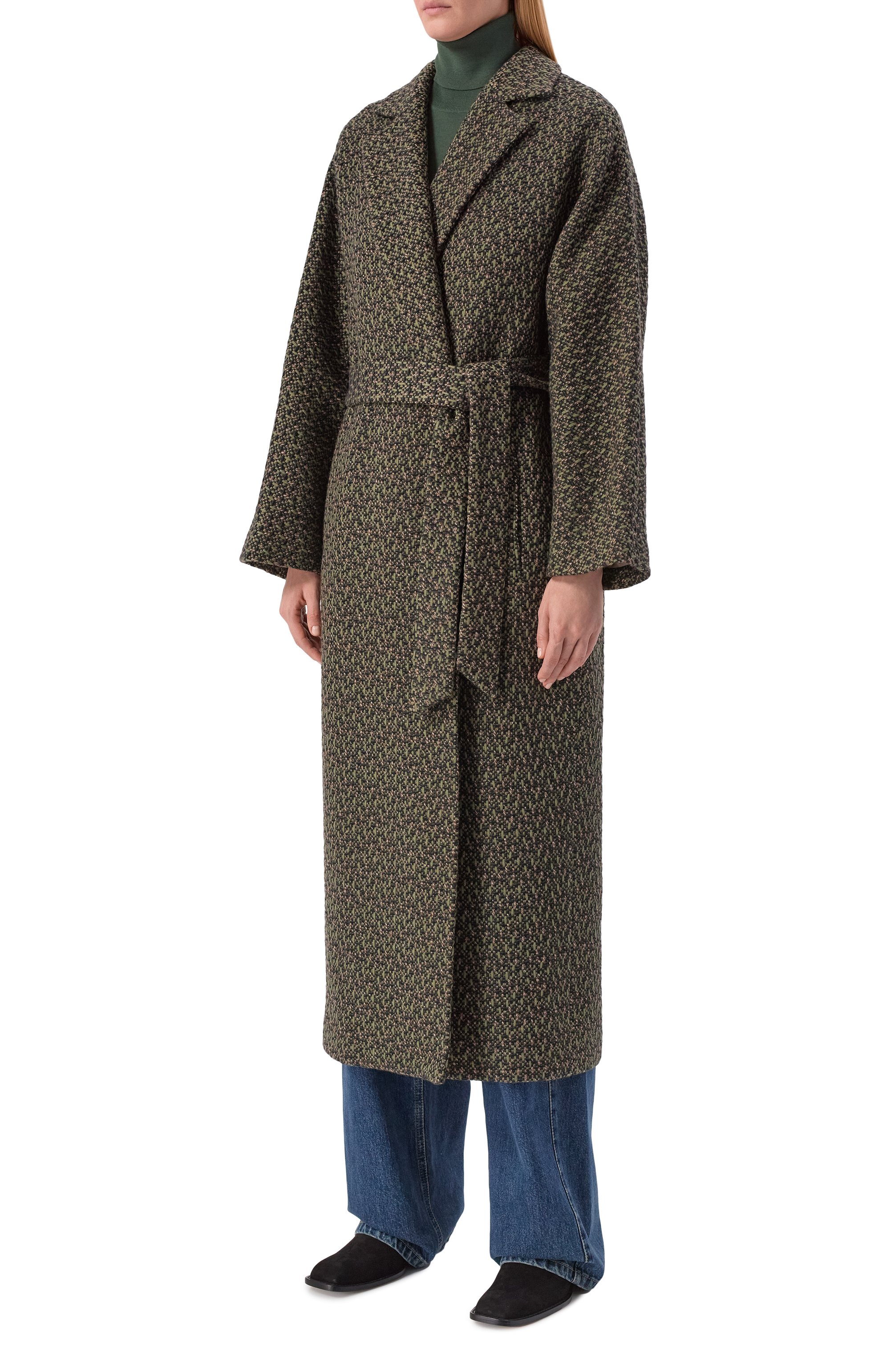 Кашемировое пальто KITON темно-зеленого цвета по цене 1130000 руб., арт. D50604K0107C16, фото 3 Кашемировое пальто KITON, арт. D50604K0107C16, фото 3