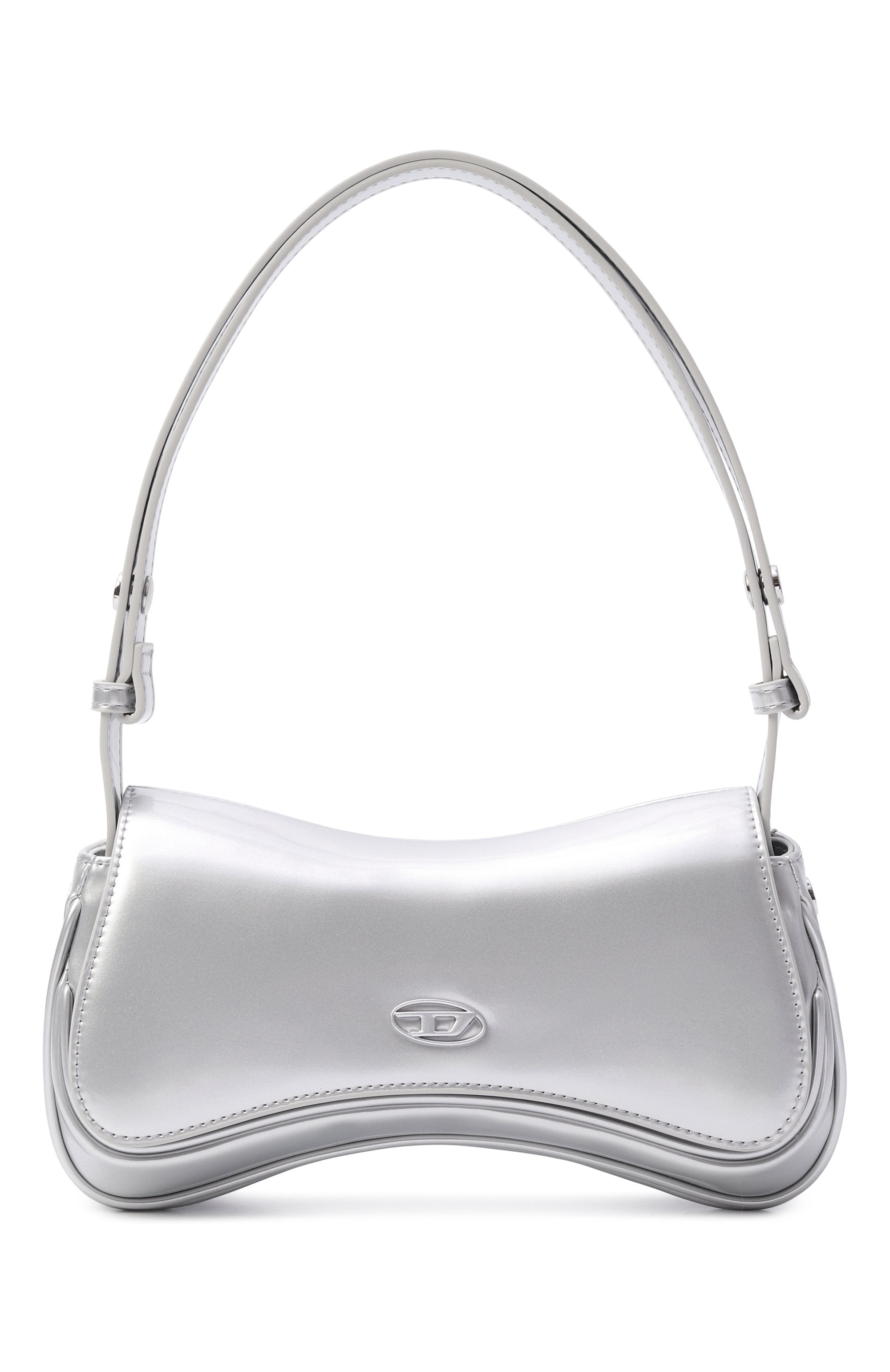 Сумка play DIESEL серебряного цвета по цене 33400 руб., арт. X10202/P8950, фото 1 Сумка play DIESEL, арт. X10202/P8950, фото 1