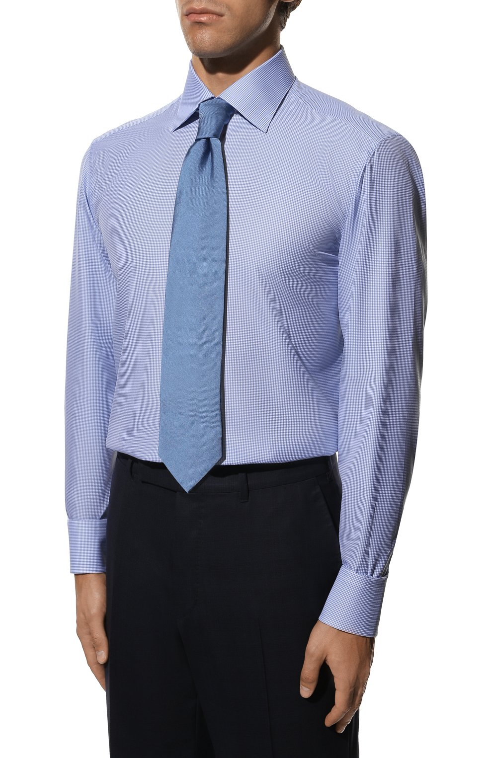 Хлопковая сорочка STEFANO RICCI голубого цвета по цене 89950 руб., арт. MC003678/L108, фото 3 Хлопковая сорочка STEFANO RICCI, арт. MC003678/L108, фото 3