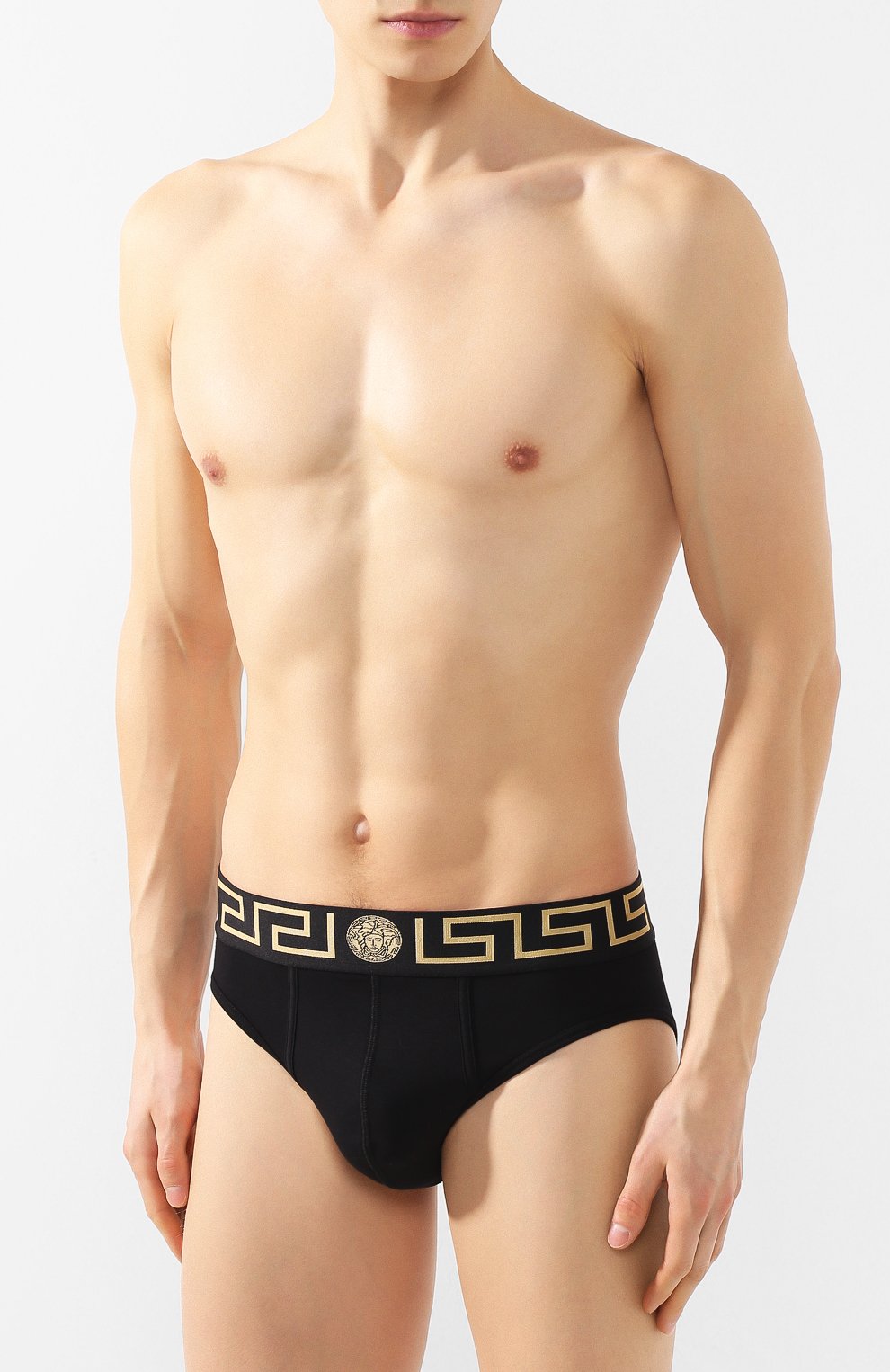 Хлопковые брифы VERSACE черного цвета по цене 8755 руб., арт. AU10027/AC00059, фото 2 Хлопковые брифы VERSACE, арт. AU10027/AC00059, фото 2