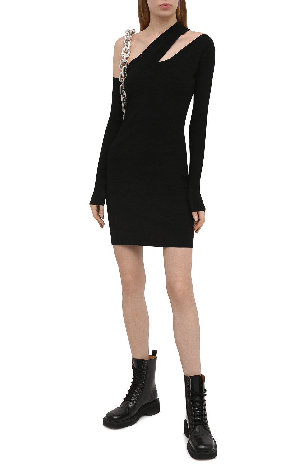 Платье из вискозы NANUSHKA, арт. SHANI_BLACK_C0MPACT VISC0SE KNIT, фото 2