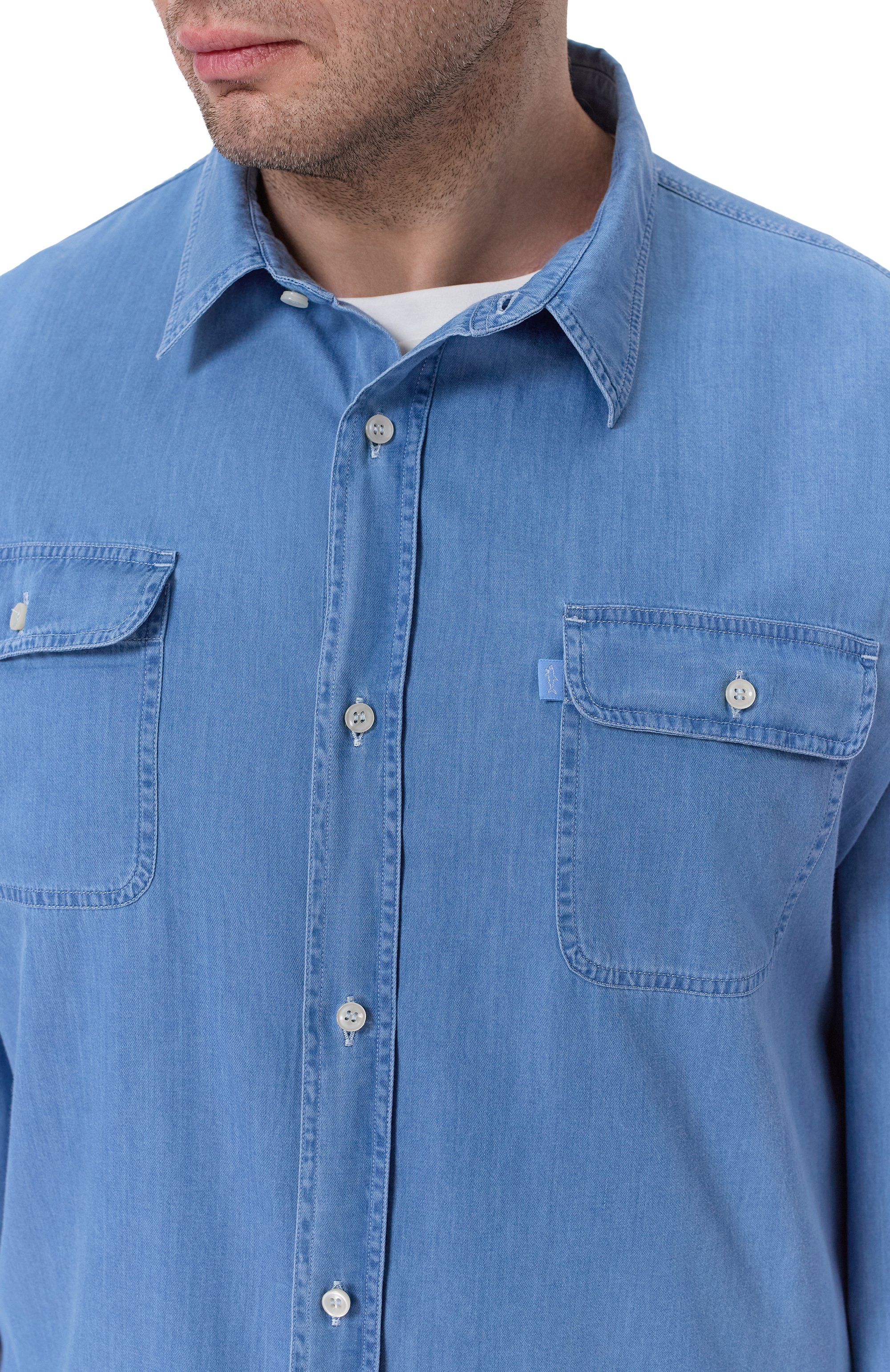 Джинсовая рубашка PAUL&SHARK, арт. 26413280, фото 5