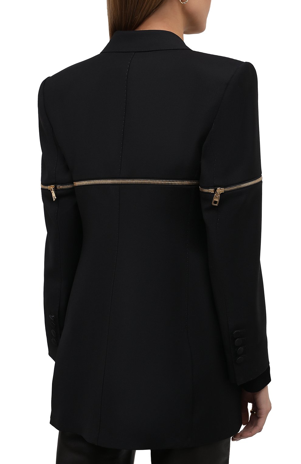 Шерстяной жакет DOLCE & GABBANA черного цвета по цене 370500 руб., арт. F29MAT/FUCEG, фото 4 Шерстяной жакет DOLCE & GABBANA, арт. F29MAT/FUCEG, фото 4
