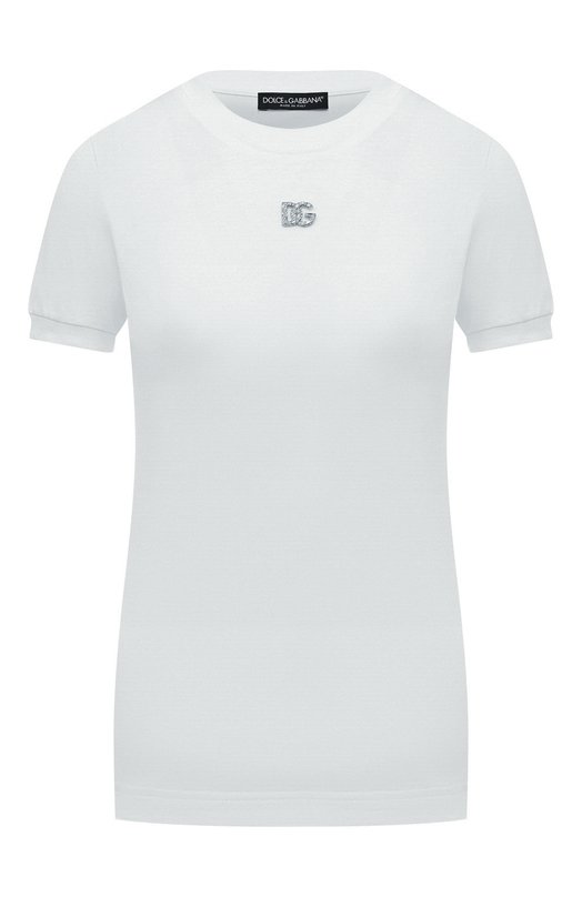 Хлопковая футболка Dolce & Gabbana F8N08Z/G7B3U Белый F8N08Z/G7B3U