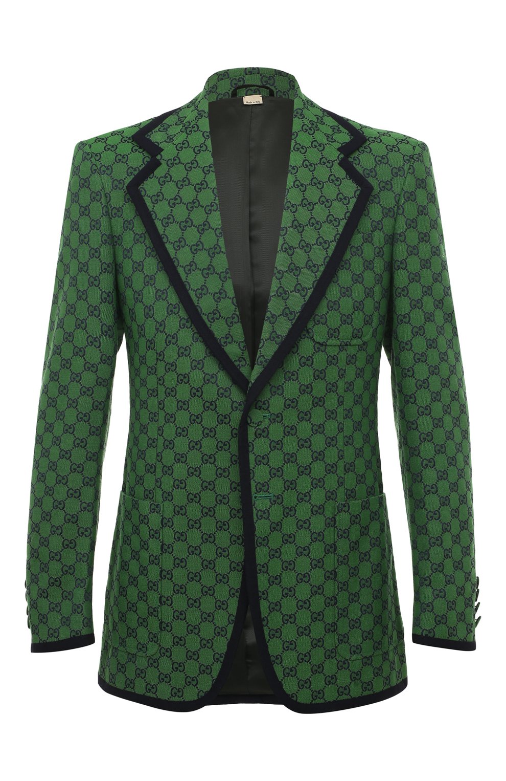 Хлопковый пиджак GUCCI зеленого цвета по цене 360000 руб., арт. 644367 ZKU09, фото 1 Хлопковый пиджак GUCCI, арт. 644367 ZKU09, фото 1