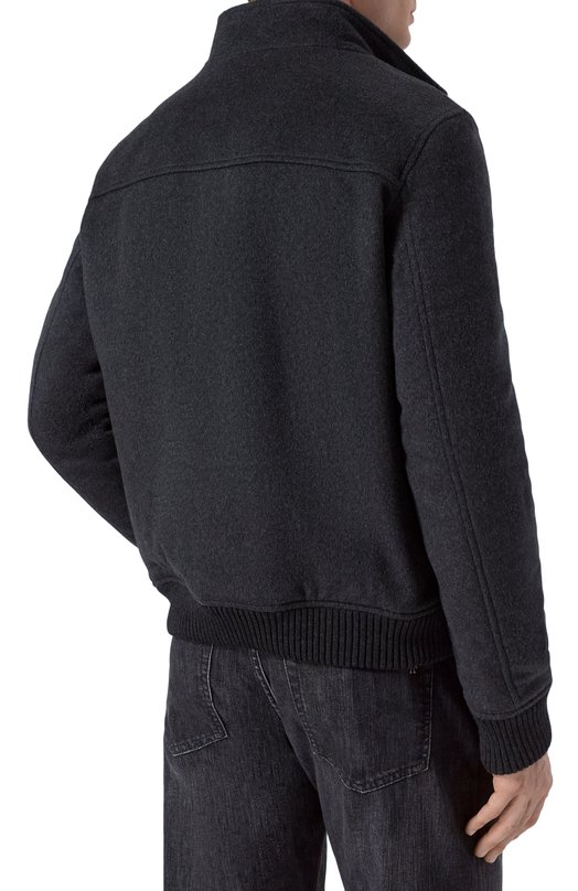 Бомбер с воротником из бобра Andrea Campagna M0D.TIBERI0/ZEUS_SET Серый  M0D.TIBERI0/ZEUS_SET Фото 4