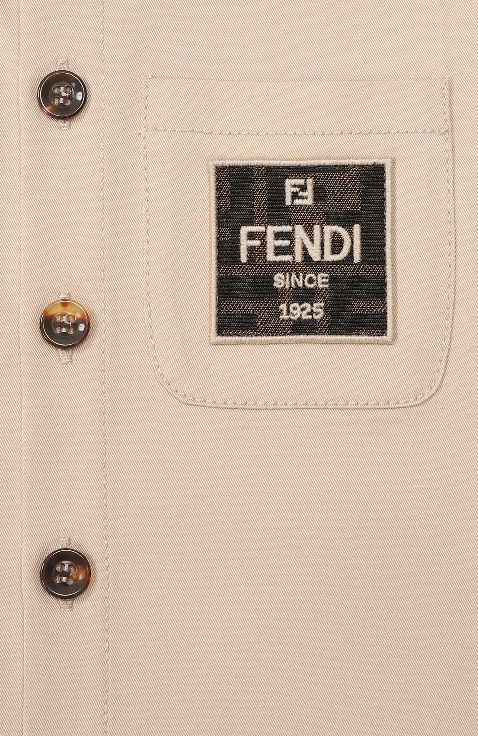 Хлопковая куртка-рубашка FENDI, арт. BUA134/AS5Y, фото 3