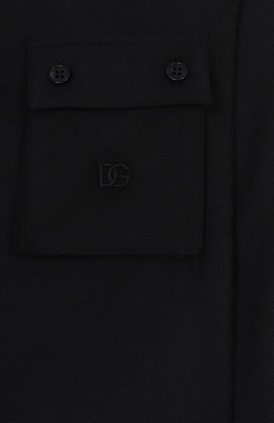 Рубашка из вискозы и шерсти DOLCE & GABBANA темно-синего цвета по цене 59900 руб., арт. L44S20/G7PLH/8-12+, фото 3 Рубашка из вискозы и шерсти DOLCE & GABBANA, арт. L44S20/G7PLH/8-12+, фото 3