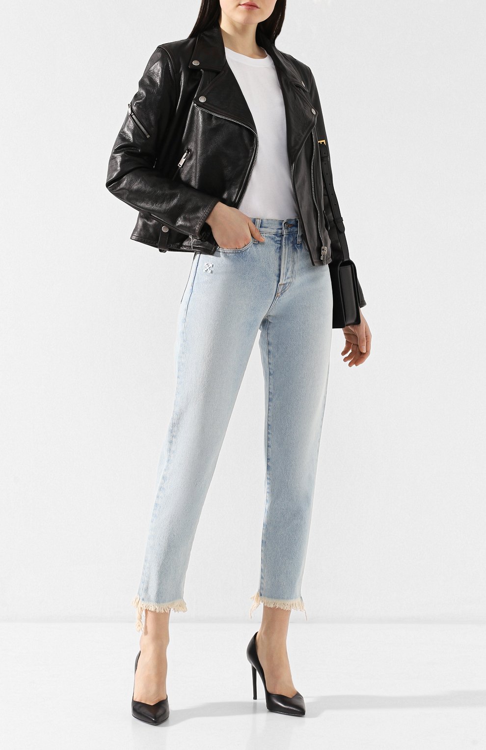 Джинсы с необработанным краем OFF-WHITE, арт. 0WYA008R197730577100, фото 2