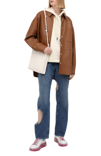 Кожаные кеды ALEXANDER MCQUEEN, арт. 612744/WIA4G, фото 2