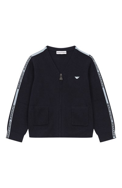 Кардиган из хлопка и шерсти EMPORIO ARMANI, арт. EB001685/AF27315